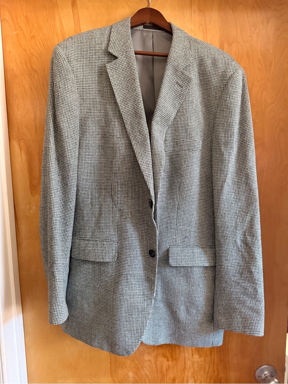 Classic men’s blue houndstooth blazer - vintage